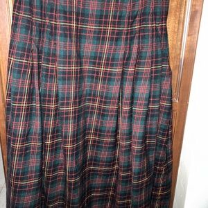 Pendleton Tartan Maxi Skirt - Red and Green